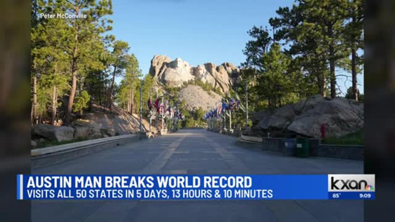 Austin man breaks US travel record