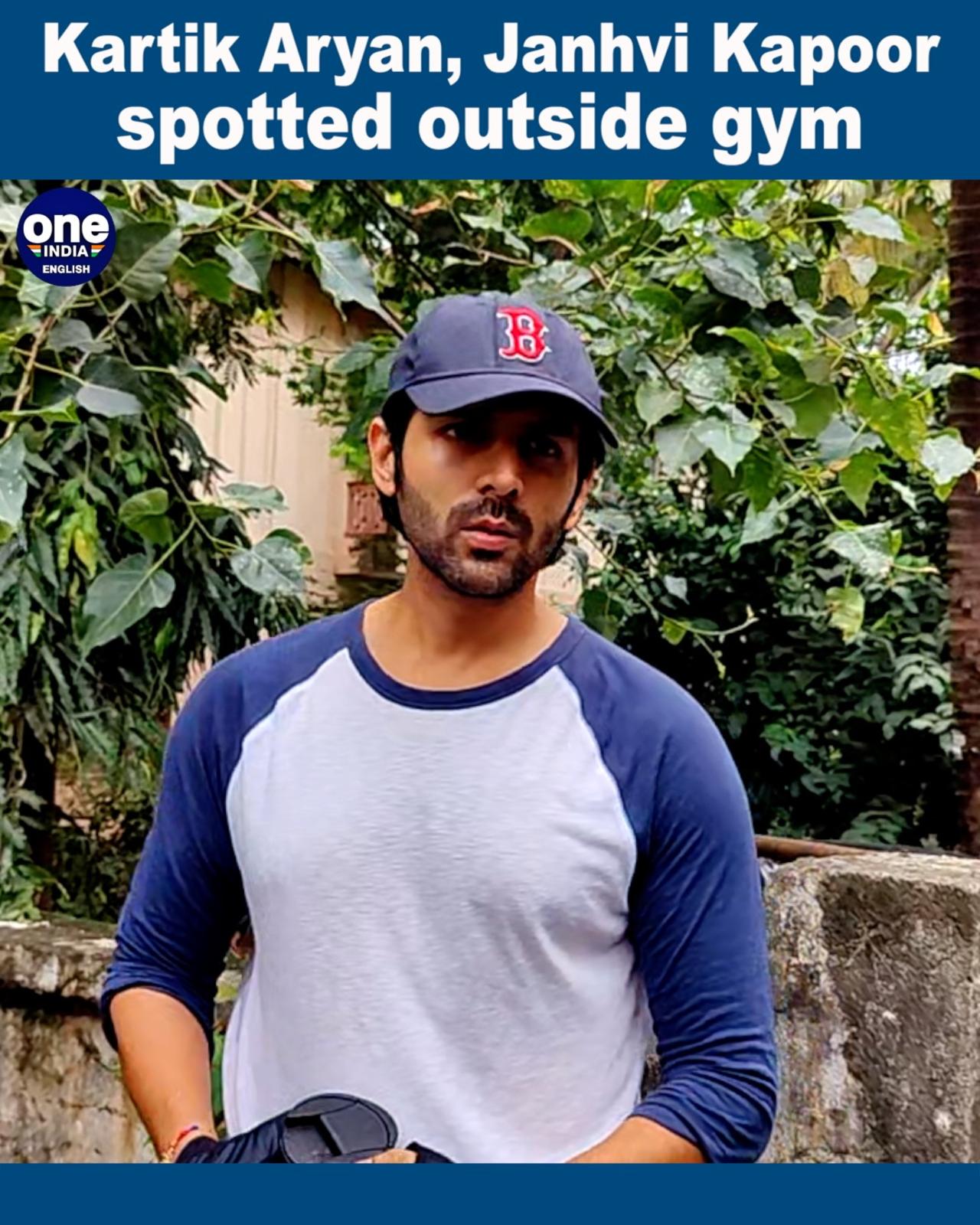 Mumbai:  Kartik Aaryan , Jhanvi Kapoor, and Karishma Tanna spotted outside gym in Mumbai |*News