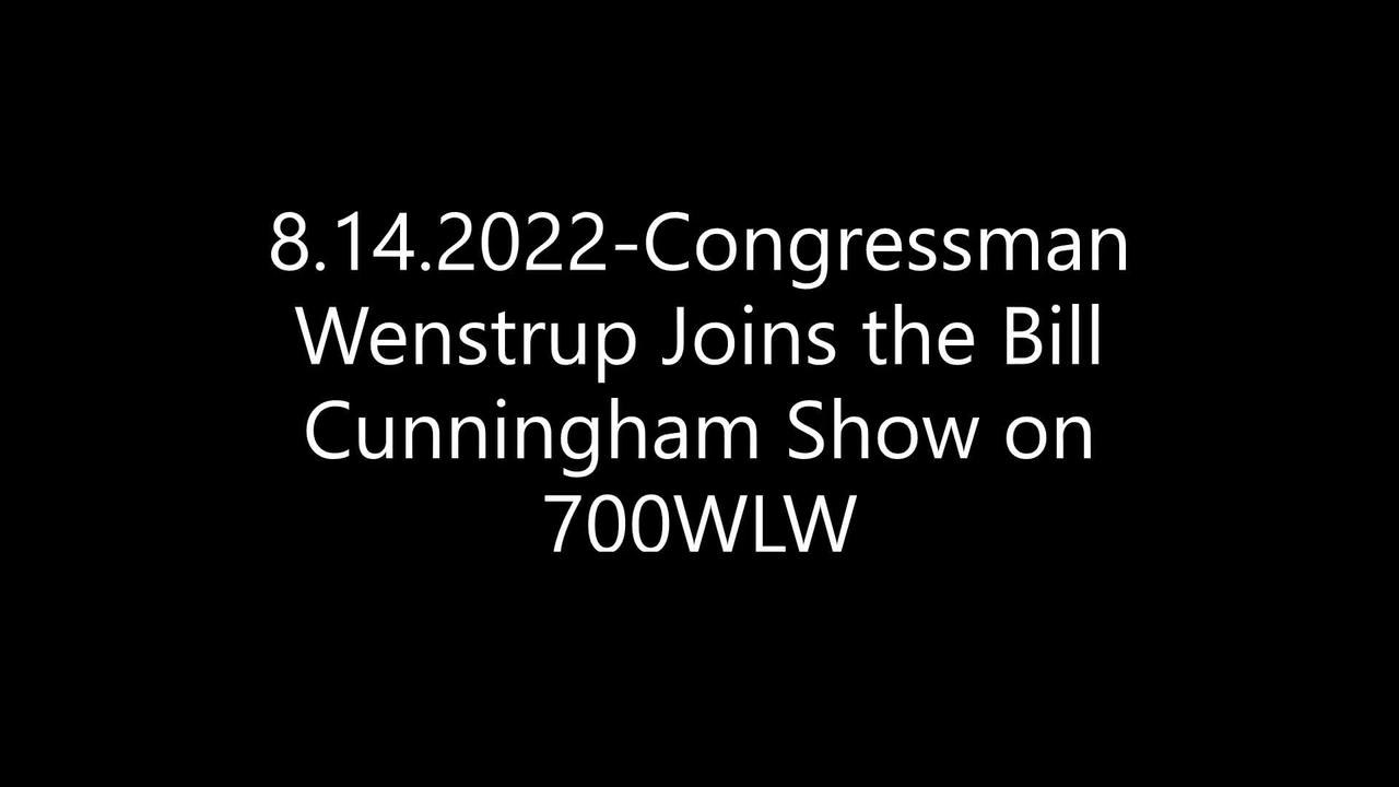 Wenstrup Joins the Bill Cunningham Show to Discuss the FBI and other Recent Developments