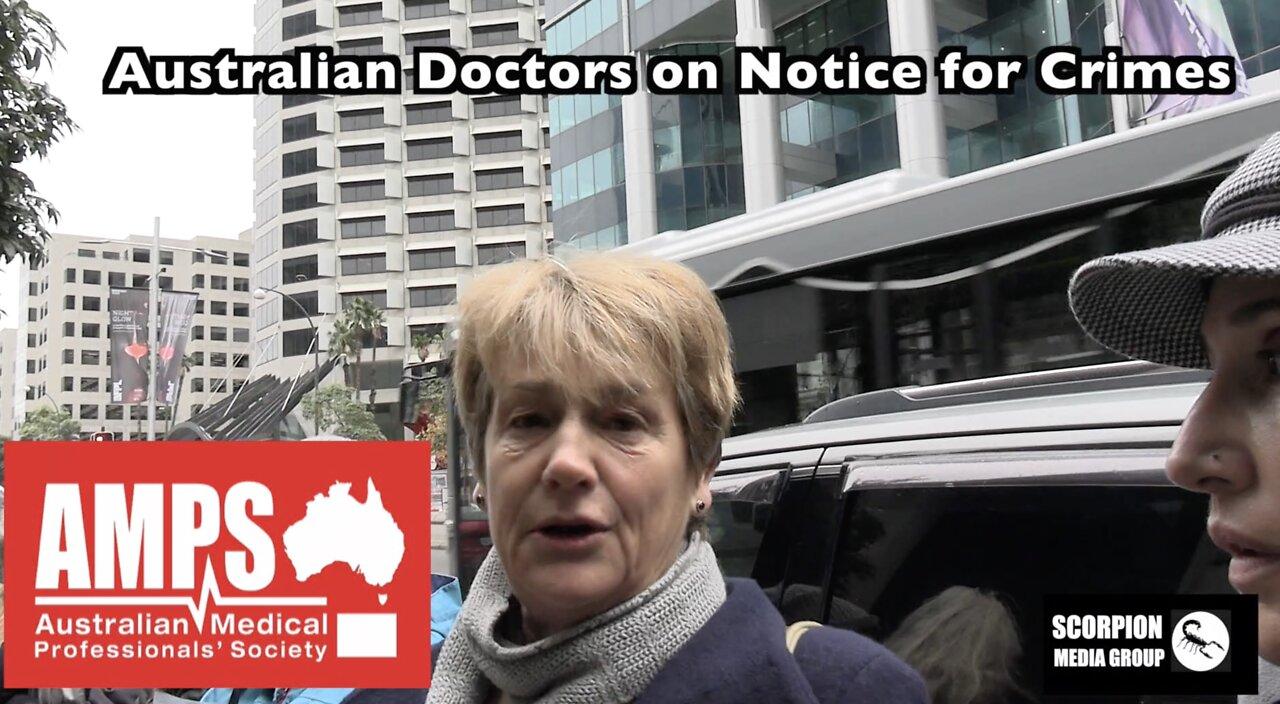 Australian Doctors on Notice for Crimes (Protest at AHPRA)