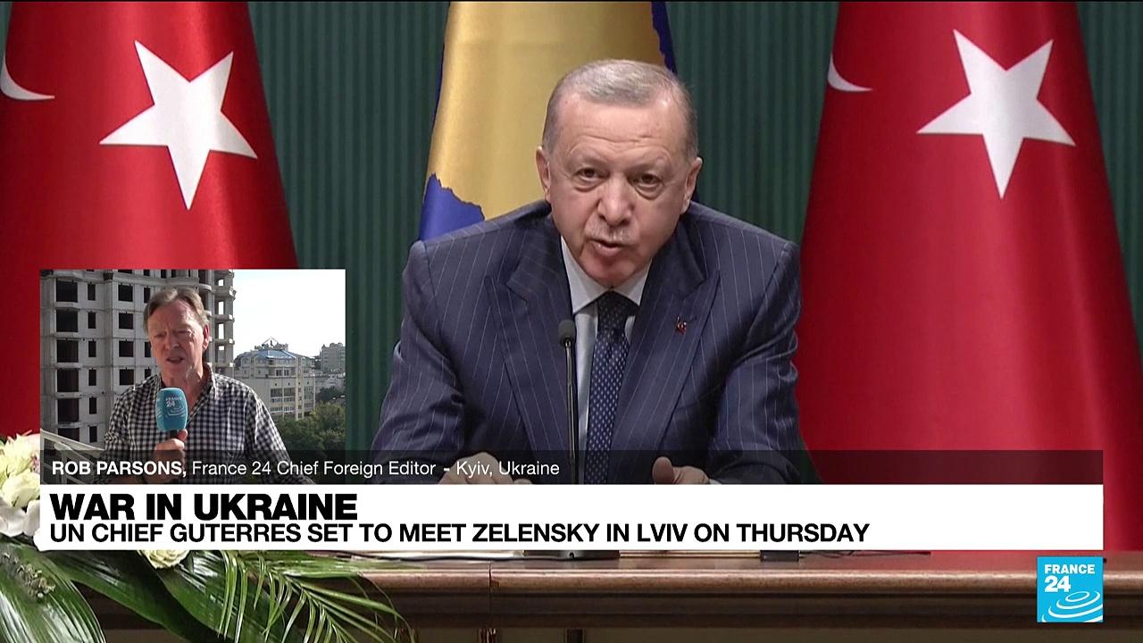Zelensky, Erdogan, Guterres to meet Thursday in Ukraine