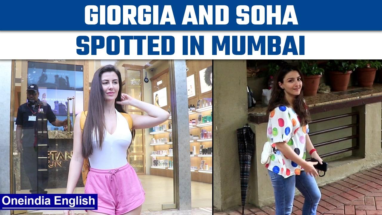 Giorgia Andriani and Soha Ali Khan spotted in Mumbai|Oneindia News* Entertainment