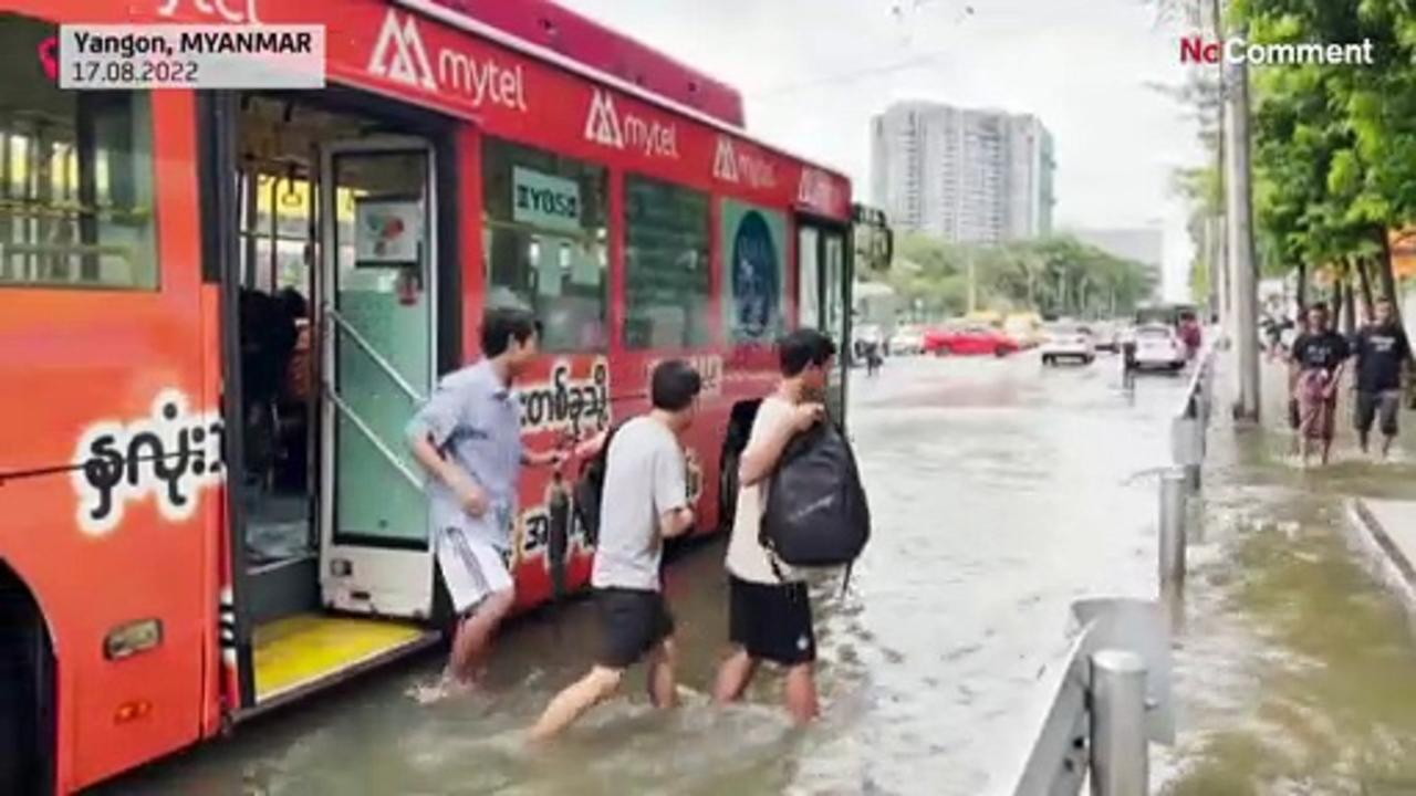 Monsoon floods hit Myanmar commercial hub Yangon