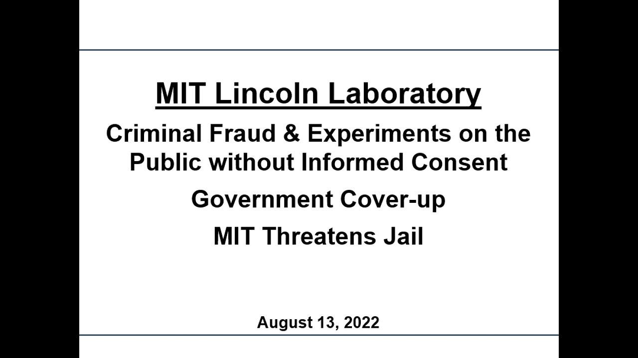 MIT Fraud, Government Cover-up, Jail