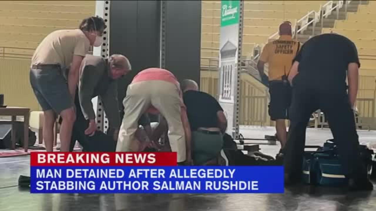 'The Satanic Verses' author Salman Rushdie stabbed in neck on stage in New York, police say | ABC7