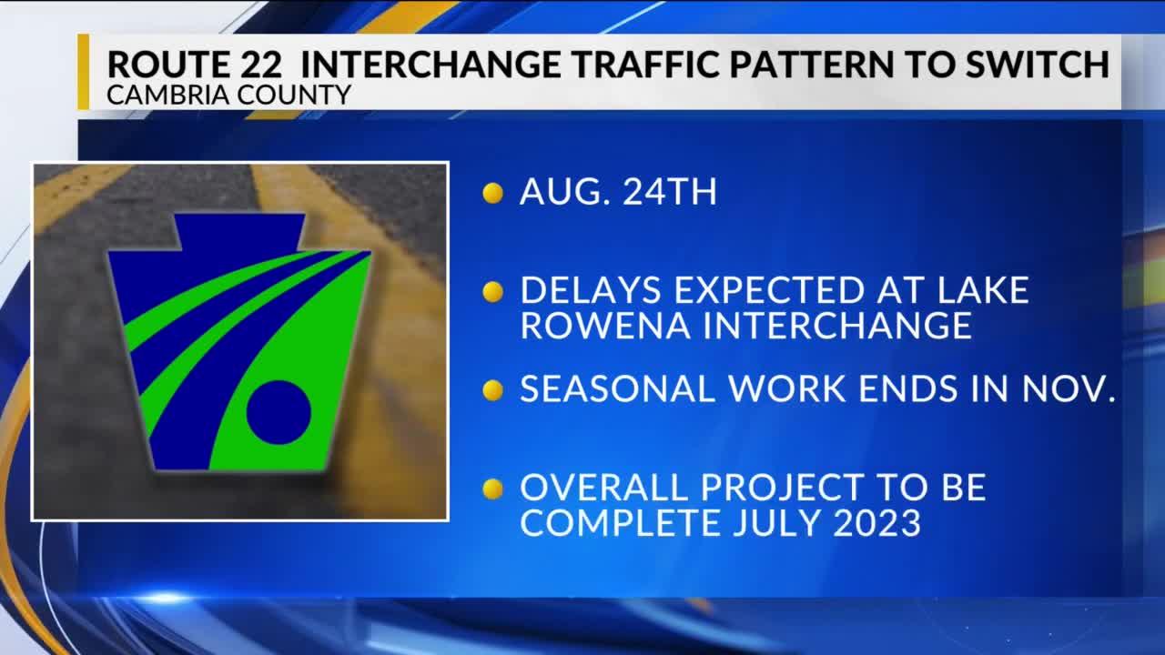 Route 22 interchange traffic pattern to switch in Cambria County