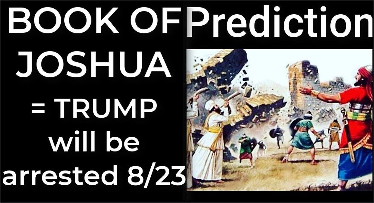 Prediction - BOOK OF JOSHUA PARALLEL = TRUMP will be arrested 8/23, will die 9/12