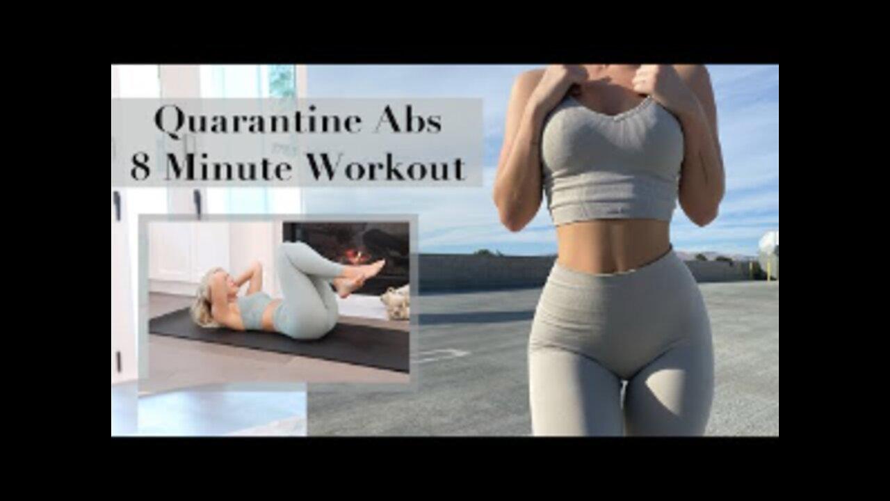 QUARANTINE ABS | My 8 Minute Go-To Cinch Waist Workout