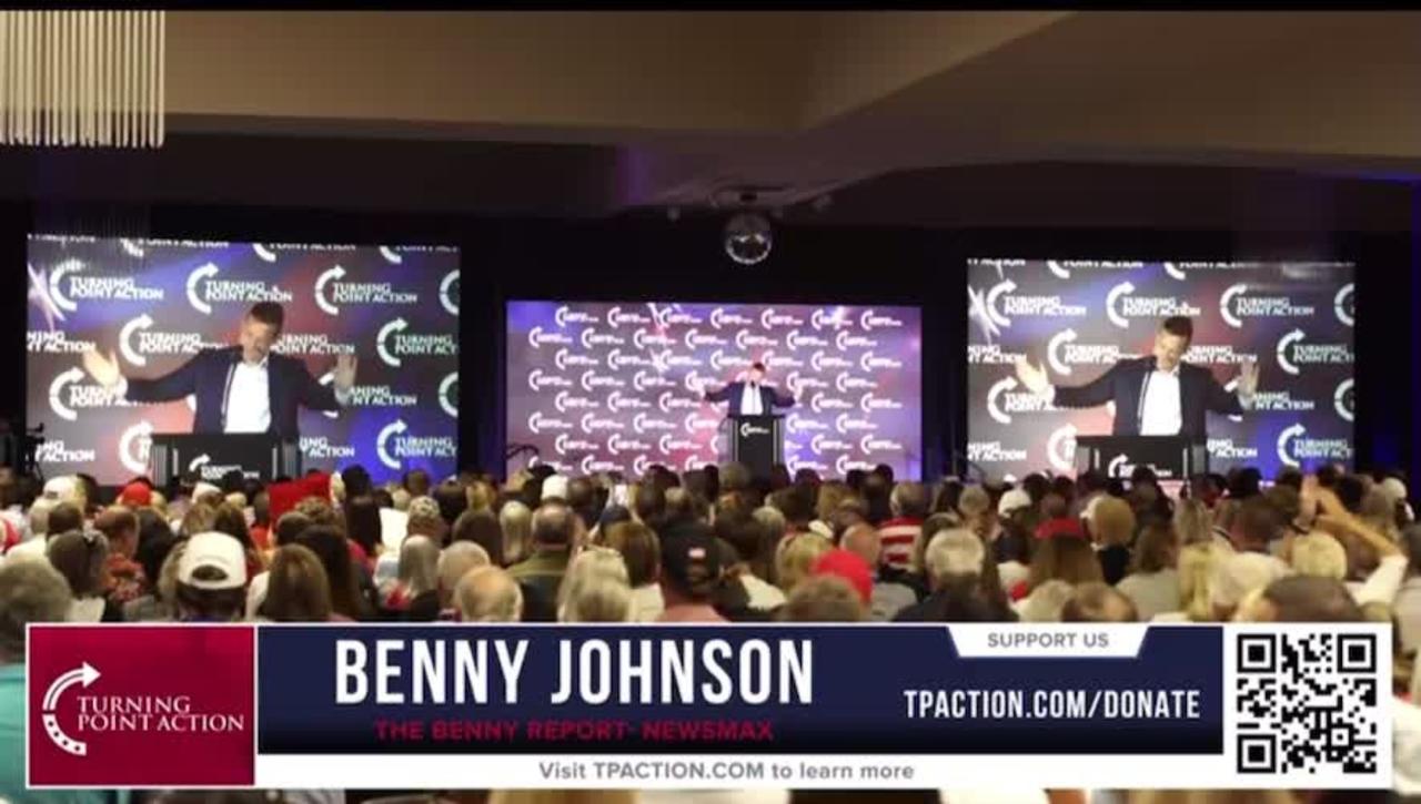 Benny Johnson makes poignant joke about FBI at Turning Point event