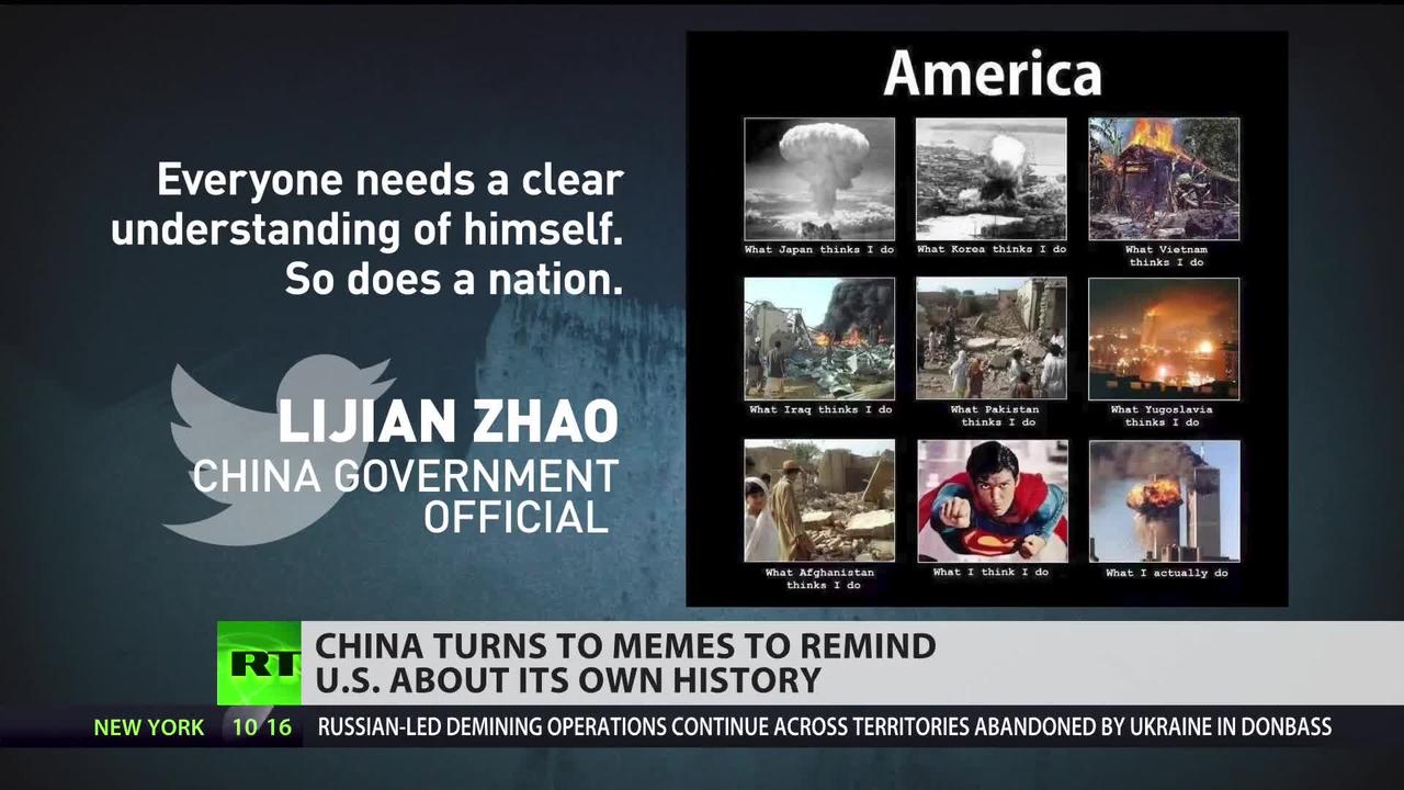 China reminds US of its own history using memes