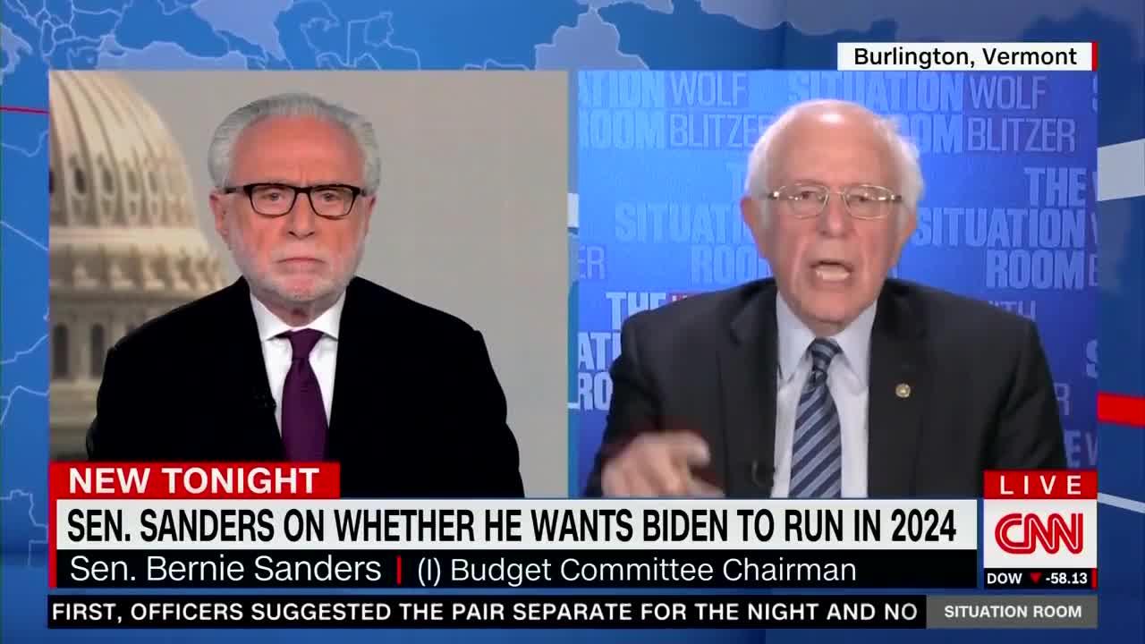Bernie Sanders repeatedly refuses to say if he wants to see Joe Biden run for re-election in 2024