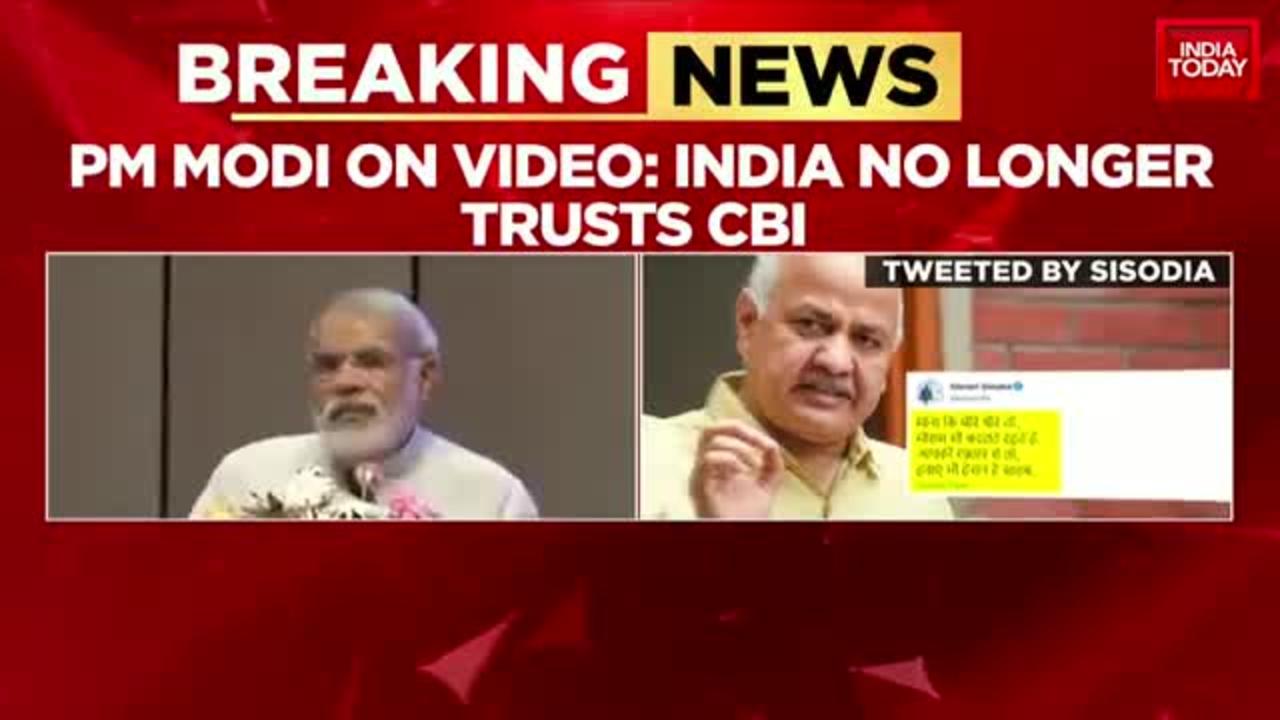 Delhi Deputy CM Manish Sisodia Attack PM  Modi Share Old Video Of PM Modi Attacking CBI Raids