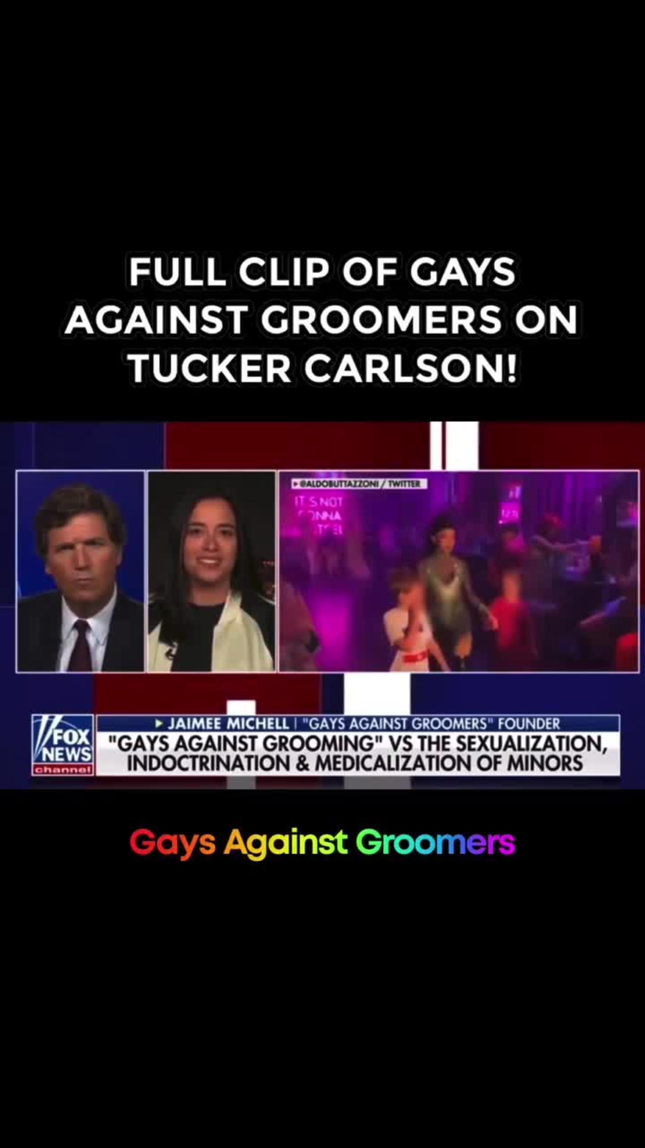Tucker Carlson speaks to 'gays against groomers' after they were banned for speaking out.