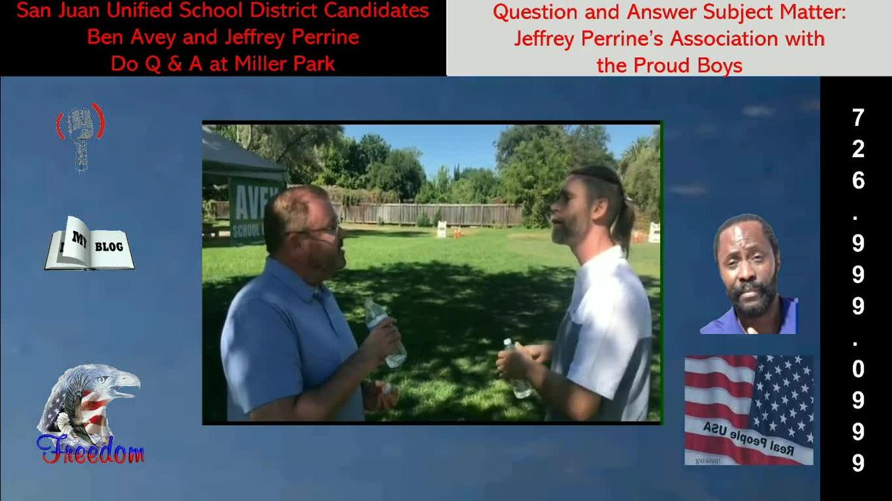 San Juan Unified School District Candidates: Ben Avey and Jeffrey Perrine Q & A at Miller Park