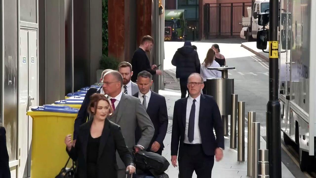 Ryan Giggs arrives at court ahead for closing speeches of trial