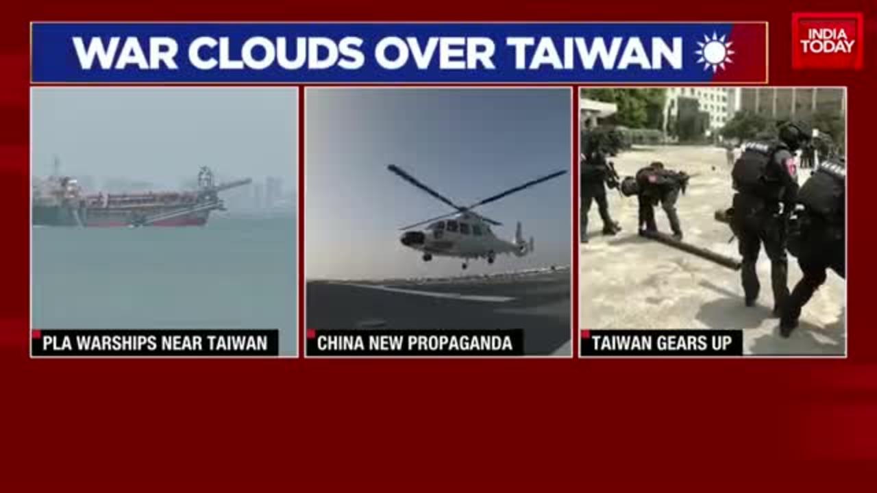 China Vs Taiwan : 12 Chinese Aircrafts & 5 Naval Ships Crossed Taiwan Strait Median Line