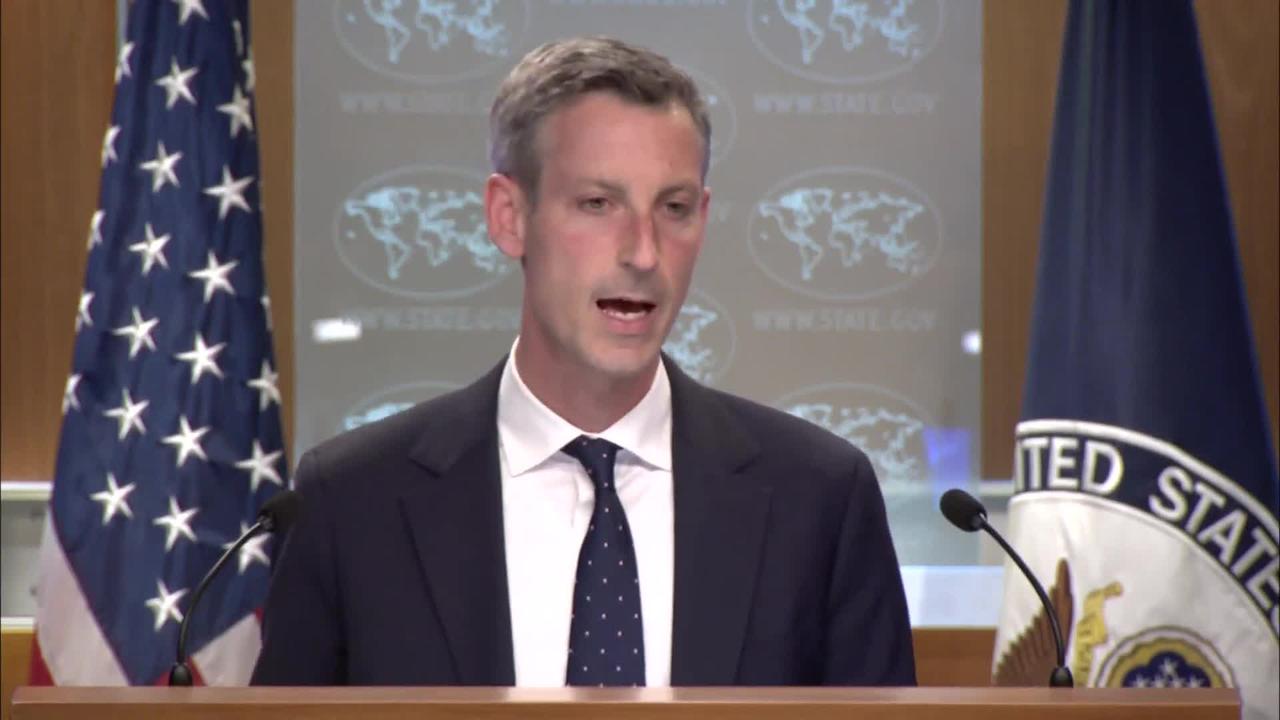 Department Press Briefing with Spokesperson Ned Price at the Department of State August 22, 2022.
