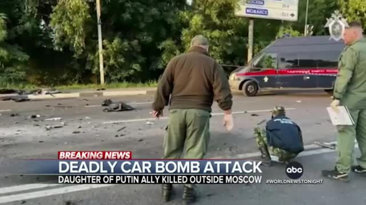 4:20 PM K◄◄ abc NEWS 0:20 / 3: Deadly car bomb detonates outside Moscow