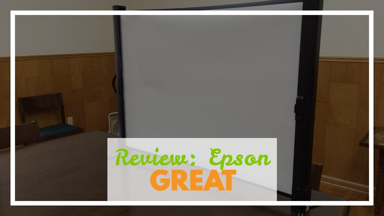 Review: Epson ES1000 Ultra Portable Tabletop Projection Screen (V12H002S4Y),Black Case