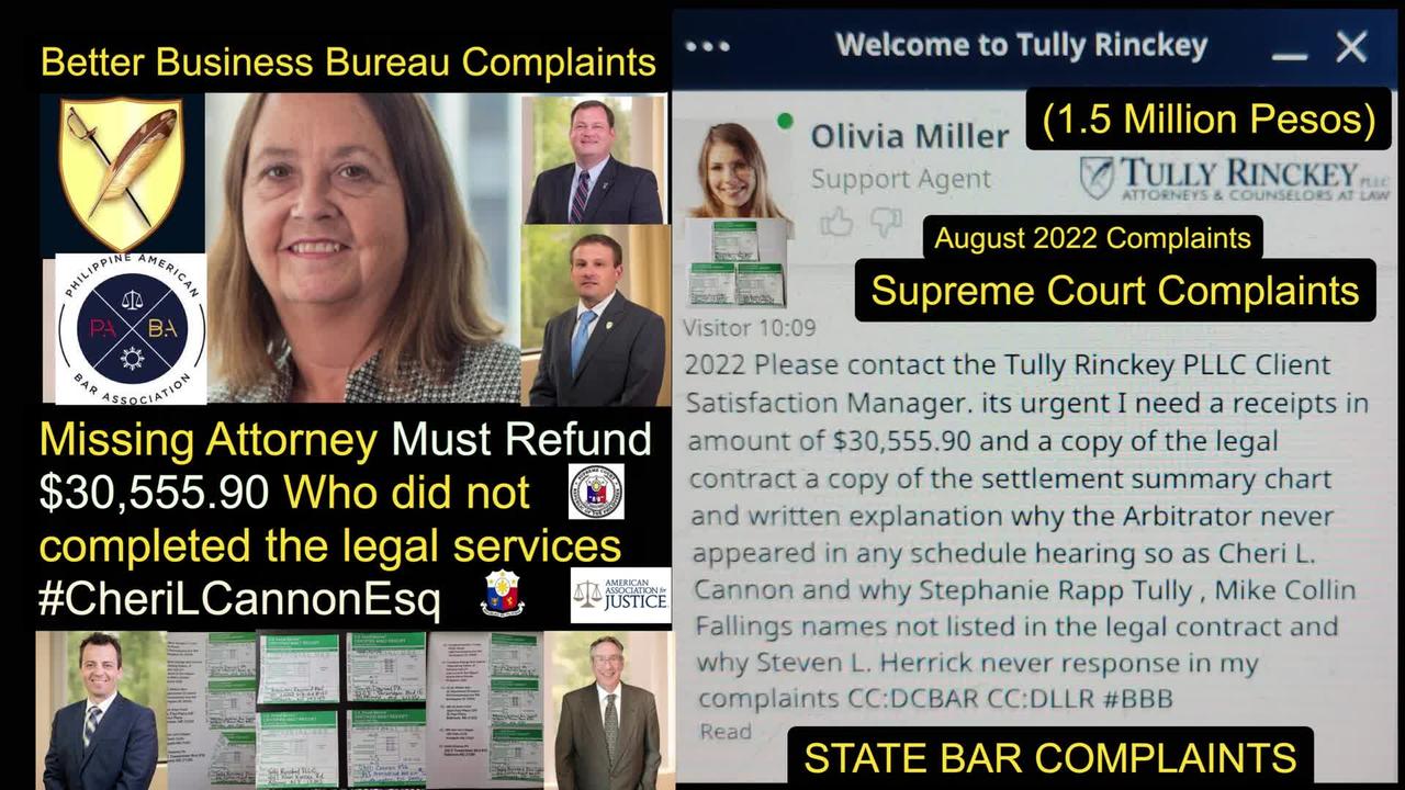 Tully Rinckey PLLC - Client Complaints - Refund $30,555.90 - Peter Carley - Tully Rinckey PLLC Collection Department - OneNewsPa
