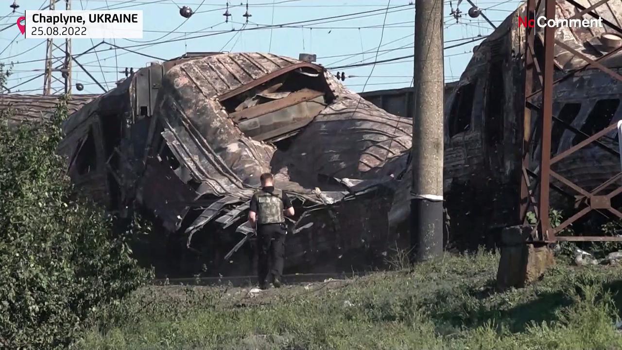 Dozens killed in Russia strikes that targeted train station.