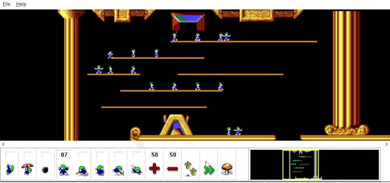 Lemmings 95: Fun level, Tailor made for blockers