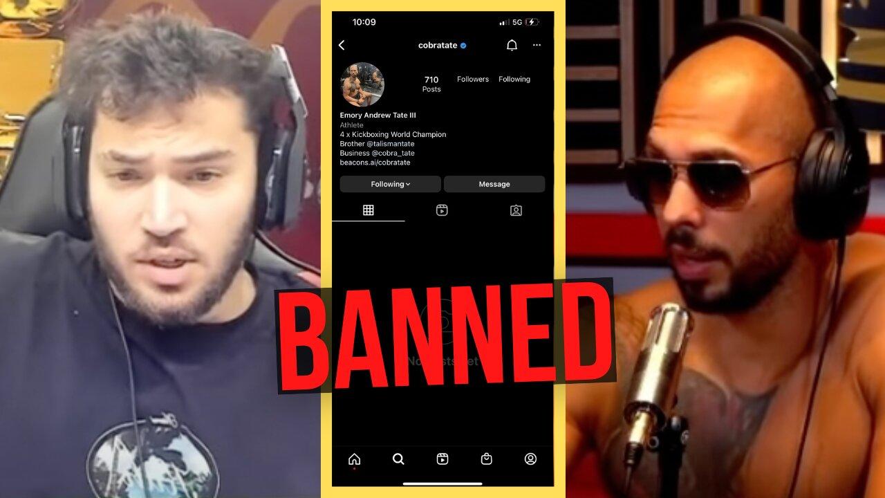 Andrew Tate Reacts To Being Banned On Instagram | Adin Ross Stream