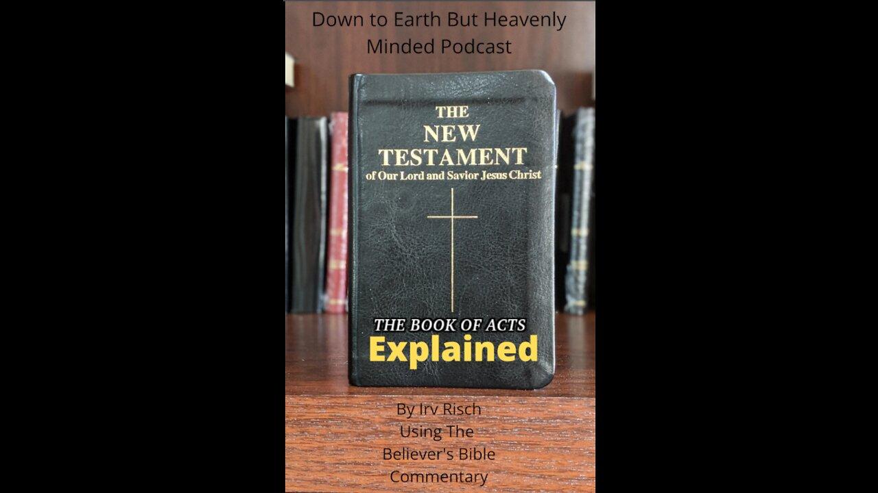 The New Testament Explained, On Down to Earth But Heavenly Minded Podcast, Acts Chapter 8