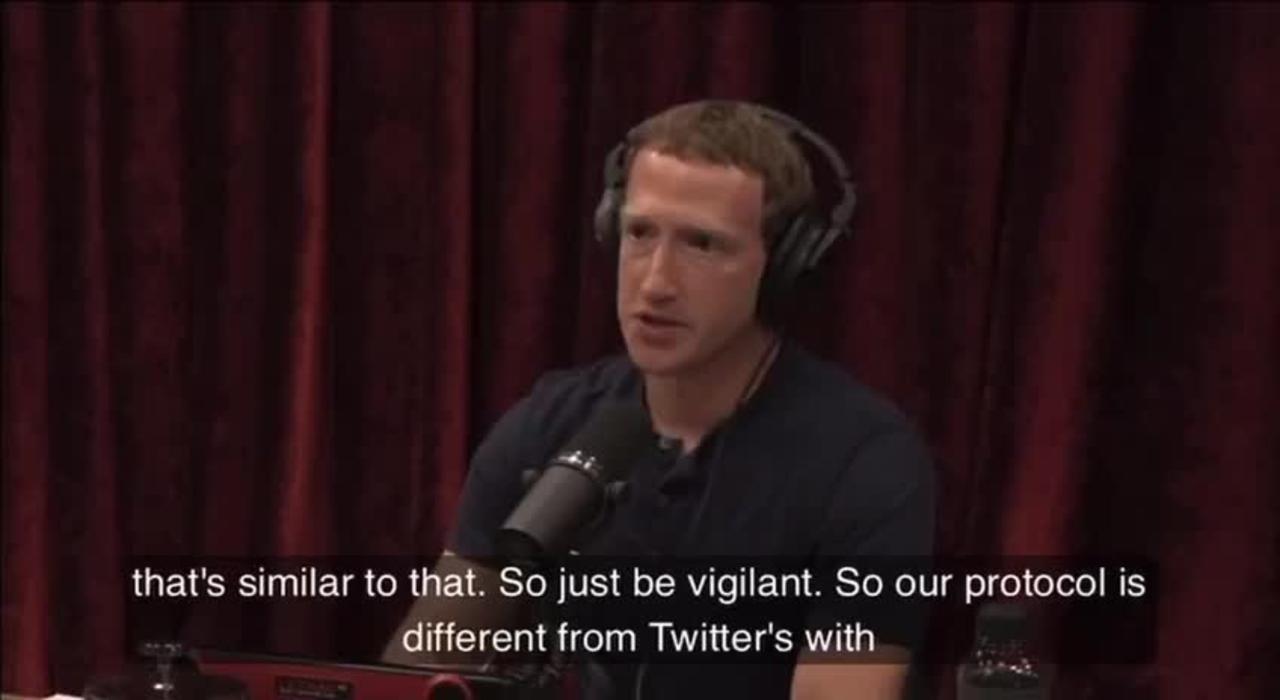 Mark Zuckerberg tells Joe Rogan the FBI came to them and asked them to censor the Hunter Laptop.