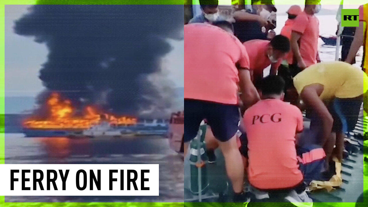 Philippines ferry catches fire near Batangas port