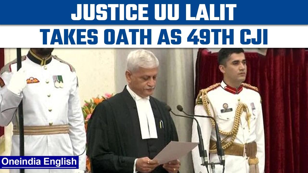 Justice UU Lalit takes oath as 49th Chief Justice of India at Rashtrapati Bhavan |Oneindia News*News