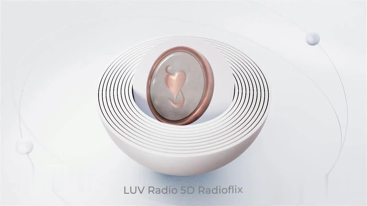Spinning Hemisphere Logo Reveal LUV Radio 5D Radioflix 12 sec promo.