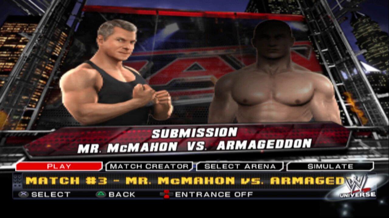 WWE SmackDown vs. Raw 2011 Mr. McMahon vs Armageddon