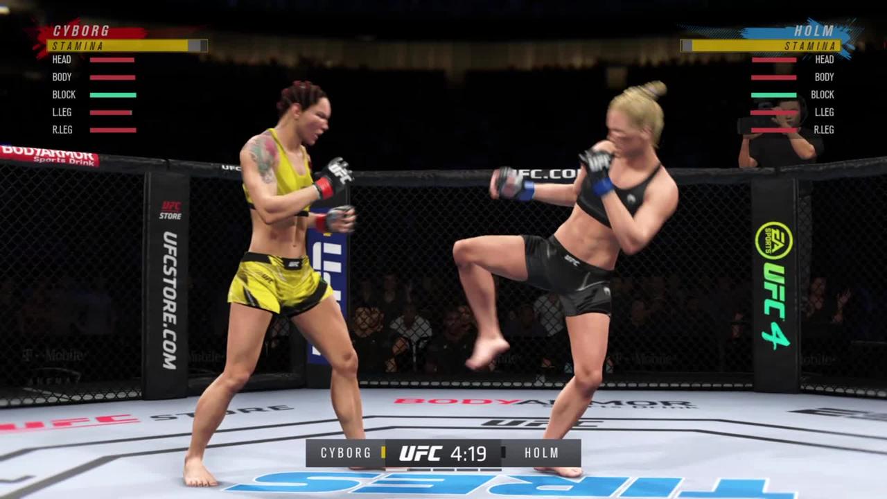 EA Sports UFC 4 Gameplay Cris Cyborg vs Holly Holm