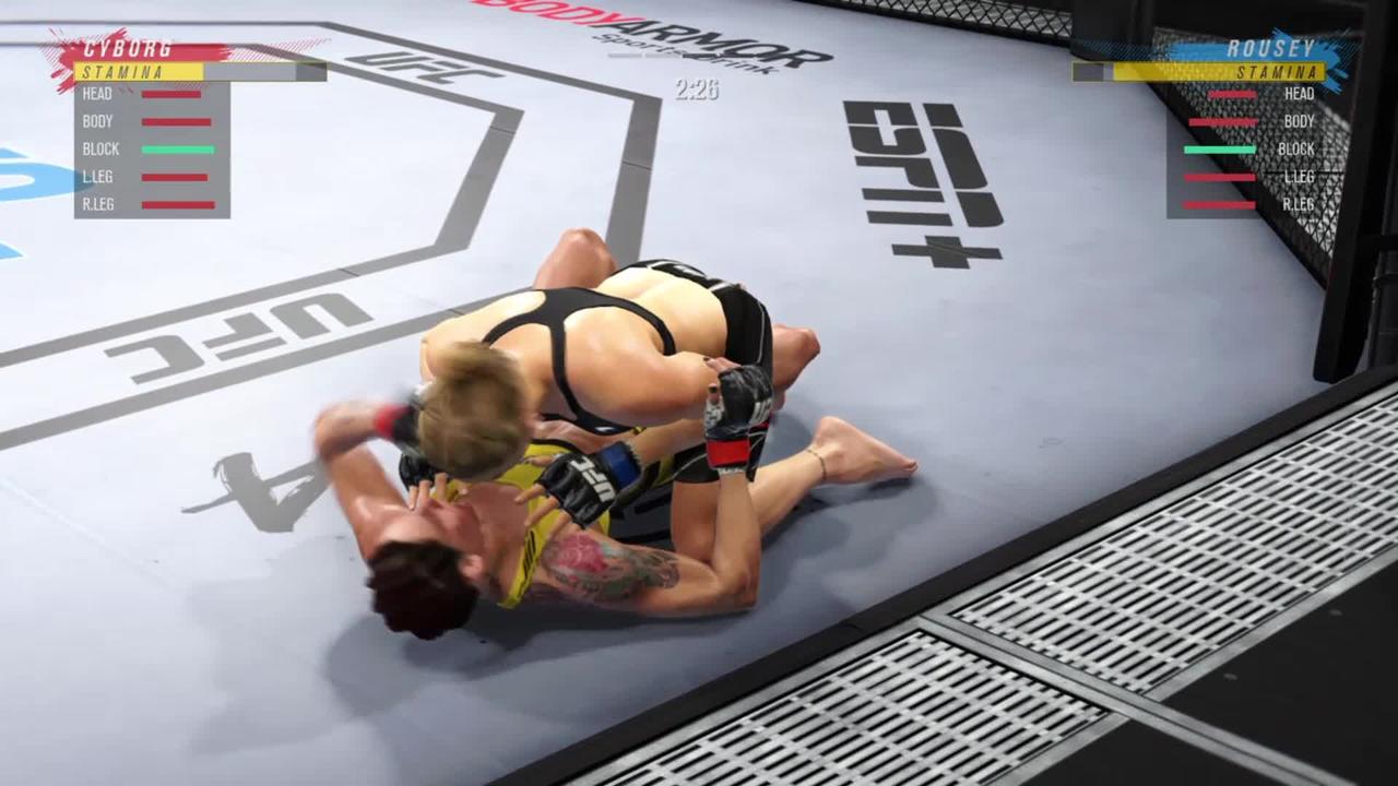 EA Sports UFC 4 Gameplay Cris Cyborg vs Ronda Rousey