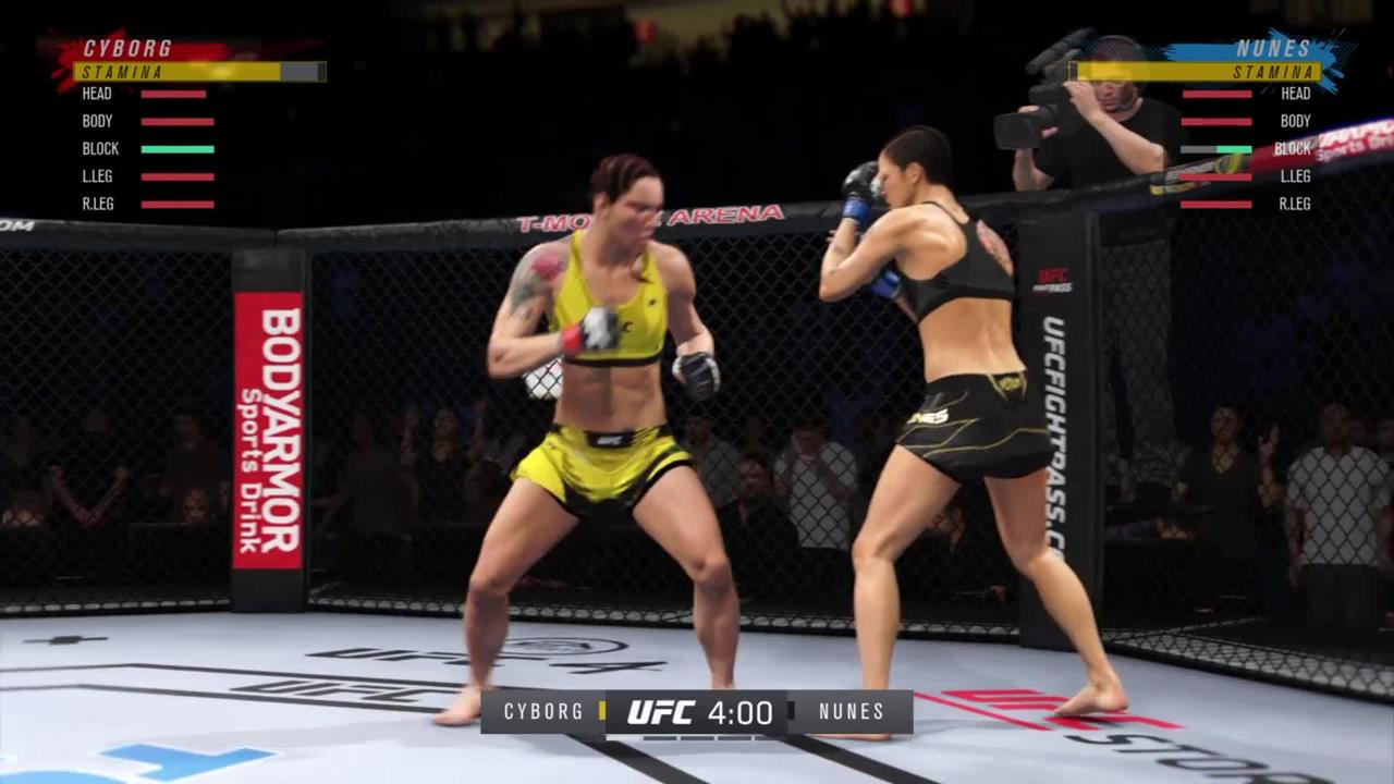 EA Sports UFC 4 Gameplay Cris Cyborg vs Amanda Nunes