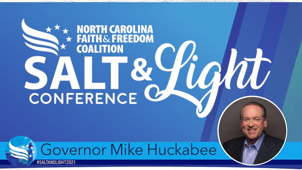 Mike Huckabee at the 2021 NC Faith & Freedom Salt & Light Conference