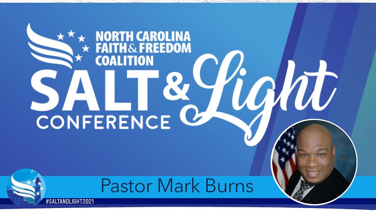 Mark Burns at the 2021 NC Faith & Freedom Salt & Light Conference