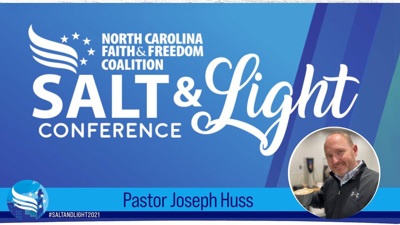 Joseph Huss of Generous Joes Coffee at the 2021 NC Faith & Freedom Salt & Light Conference