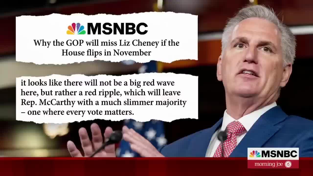 If The House Flips, Rep. McCarthy Will Miss Liz Cheney