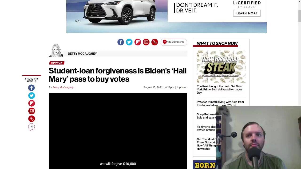 Student-loan forgiveness, Biden’s ‘Hail Mary’ pass to buy votes