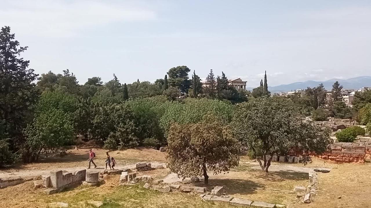 Ancient Agora in Athens, Greece, Spring 2022