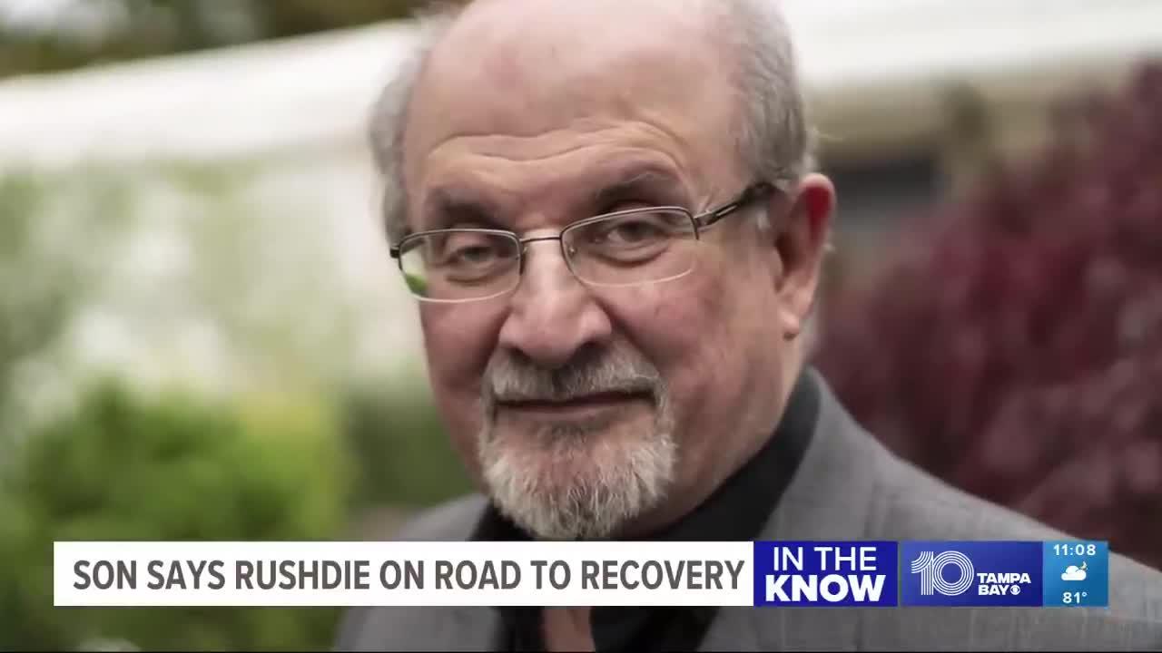 Salman Rushdie 'on the road to recov