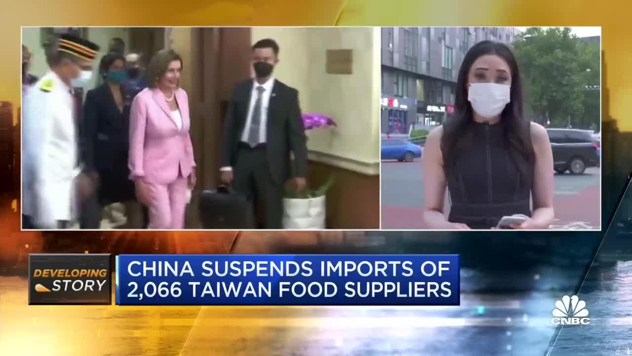 China suspends imports of 2,066 Taiwan food suppliers ahead of expected Pelosi visit