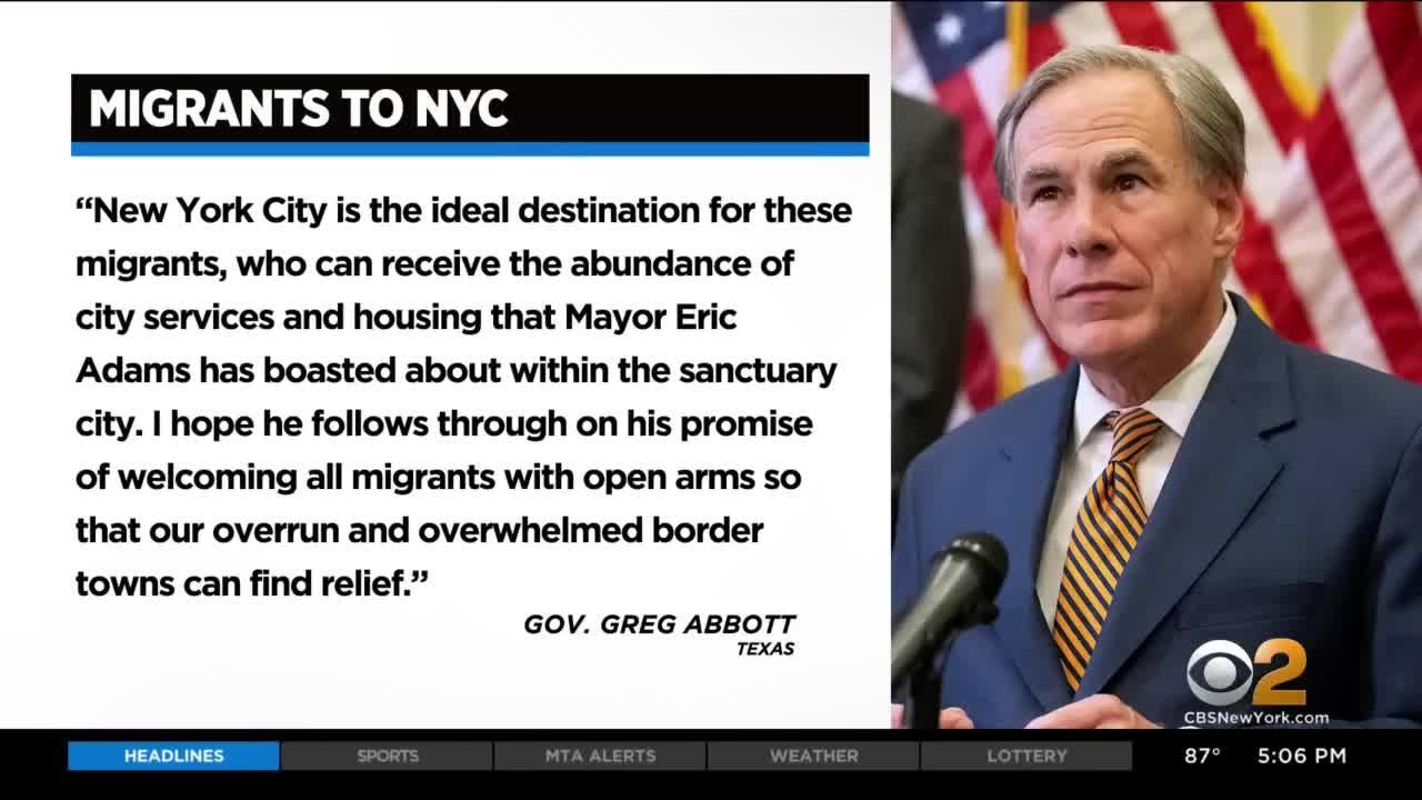 Texas governor sends dozens of migrants to New York City