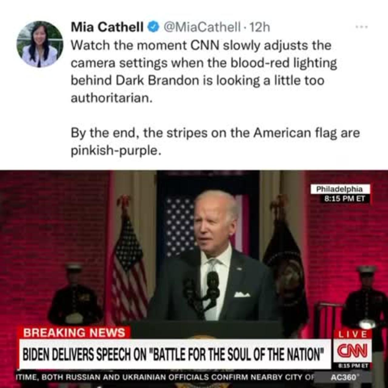 CNN Caught Manipulating Biden’s Speech Lighting