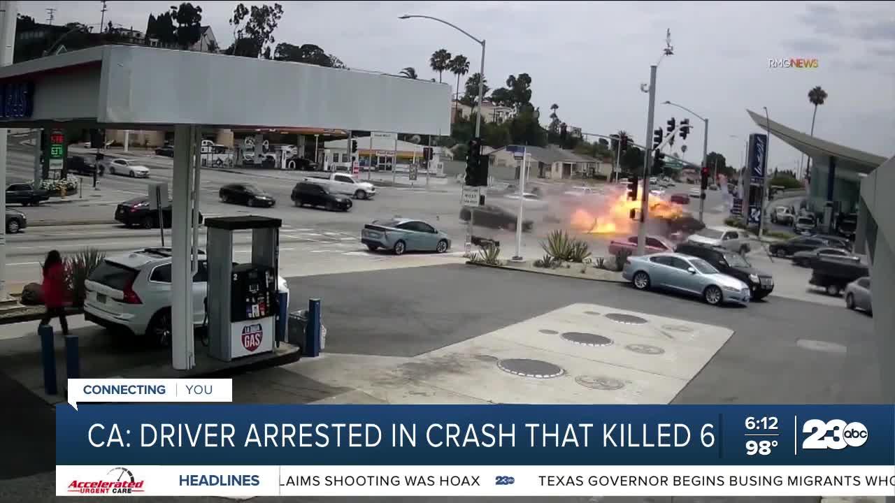 CA: Driver arrested in crash that killed 6 people