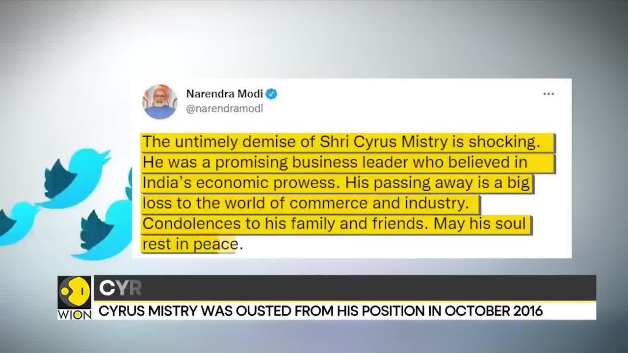 India: Cyrus Mistry loses his life in a road accident, PM Modi offers condolences | Latest | WION