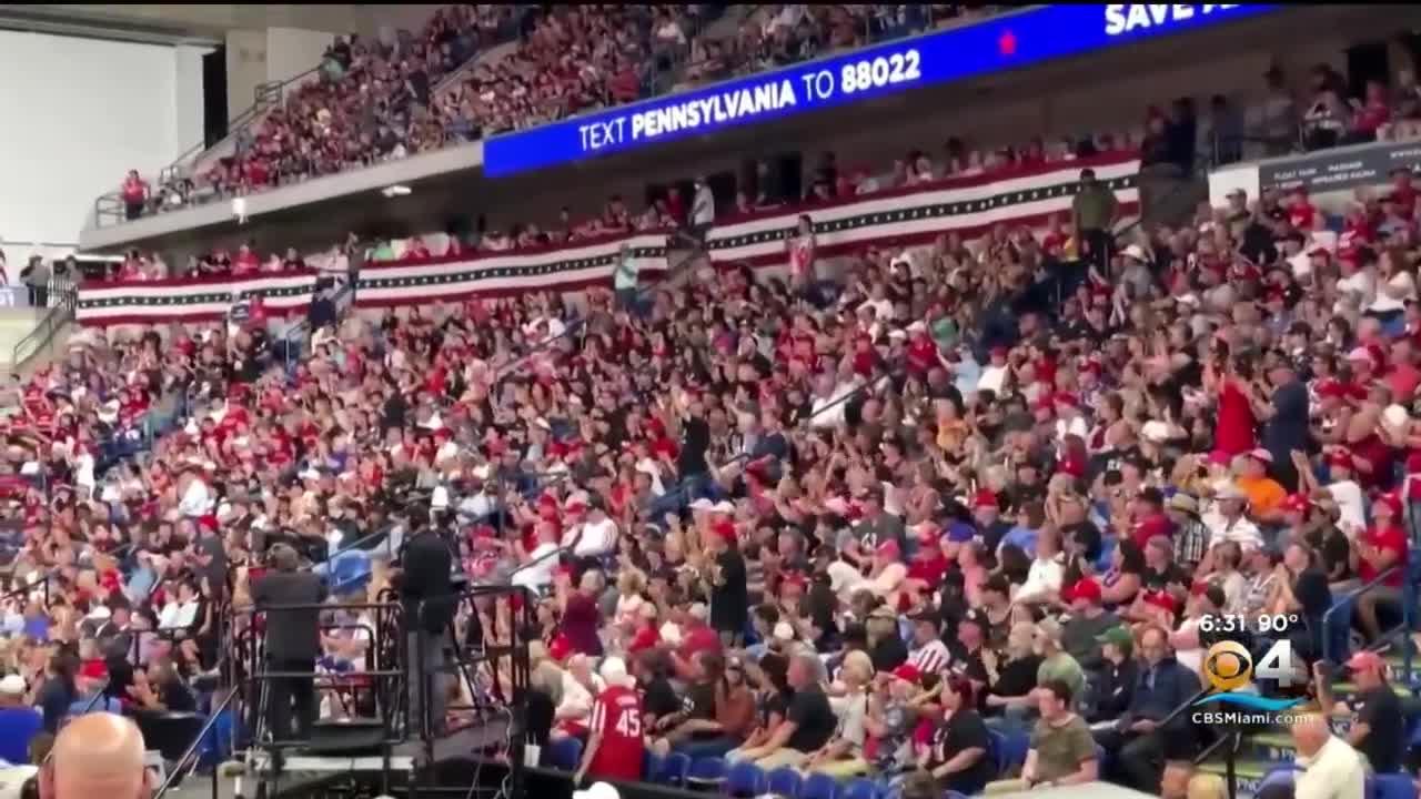 Trump blasts Biden at rally