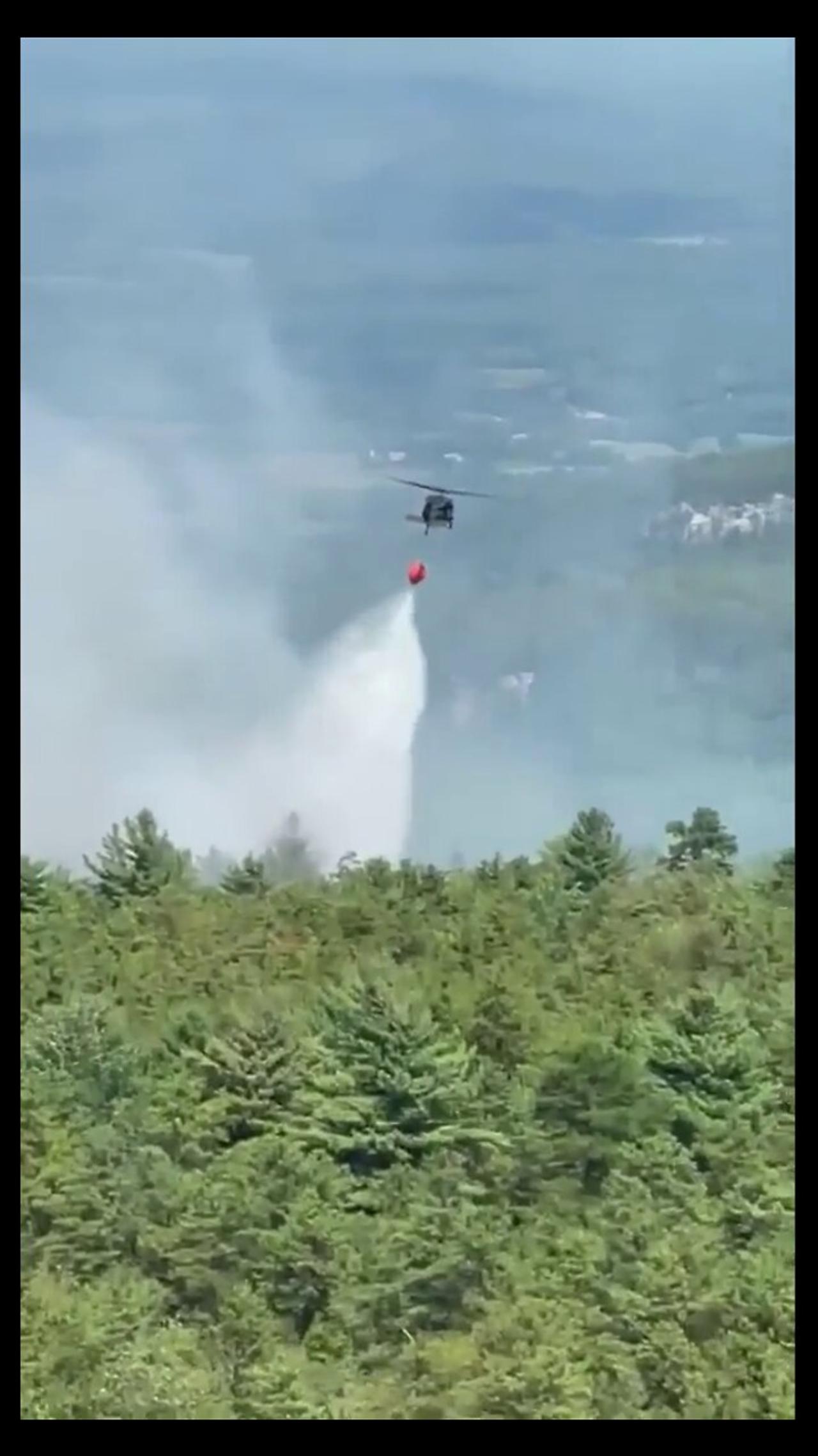 New York Army National Guard UH-60M firefighting mission at Minnewaska State Park Preserve